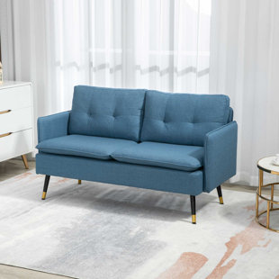 Navy blue online sleeper loveseat